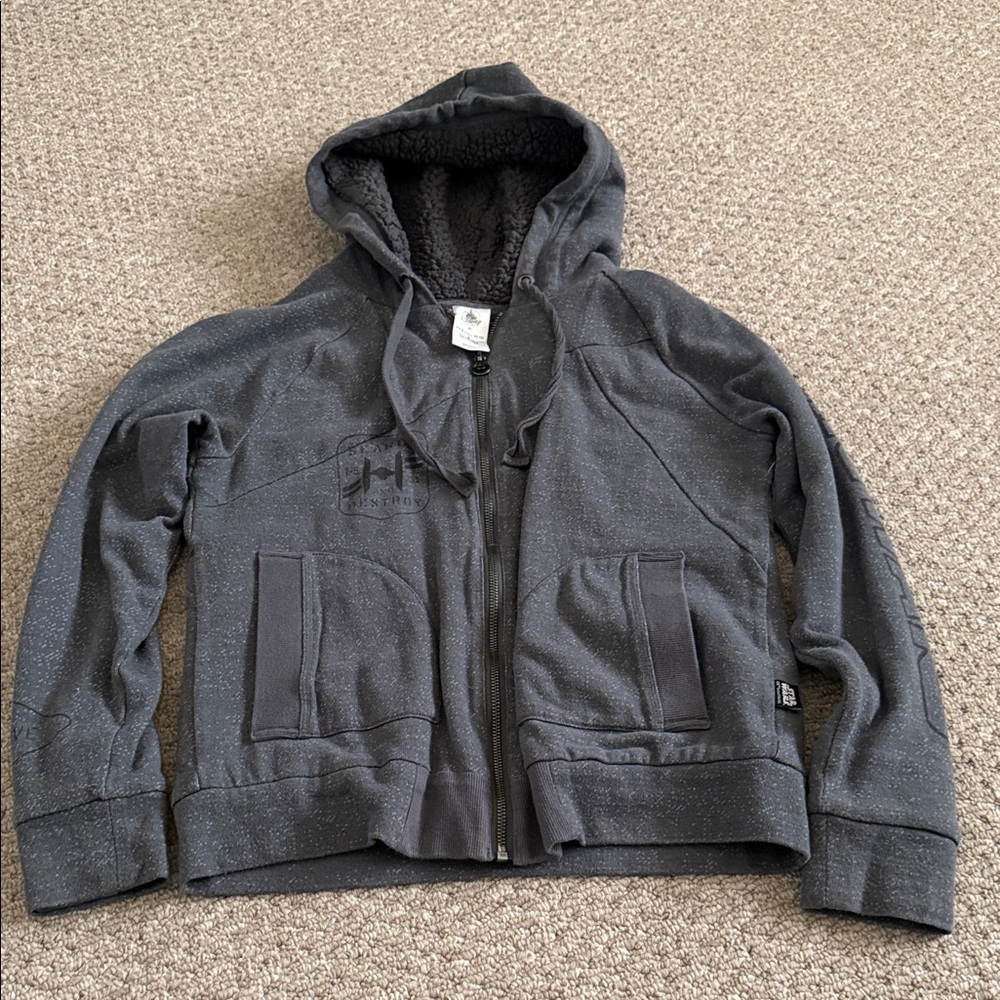Star Wars Womens Charcoal Full-Zip Fleece Hoodie - Picture 1 of 8